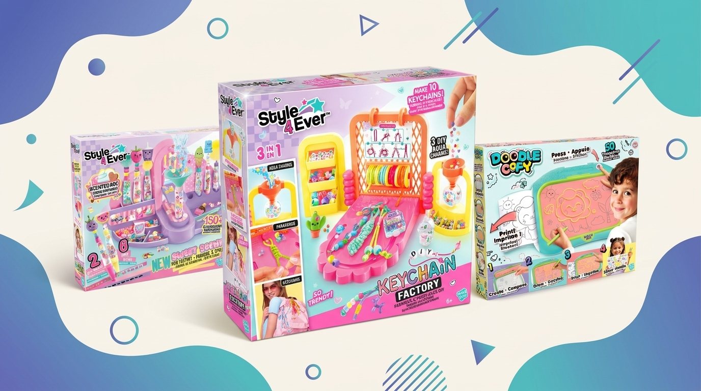 Geschenke für Kinder ab 8 Jahren: Pen Factory, Keychain Factory und Doodle Copier Kreativsets von Canal Toys