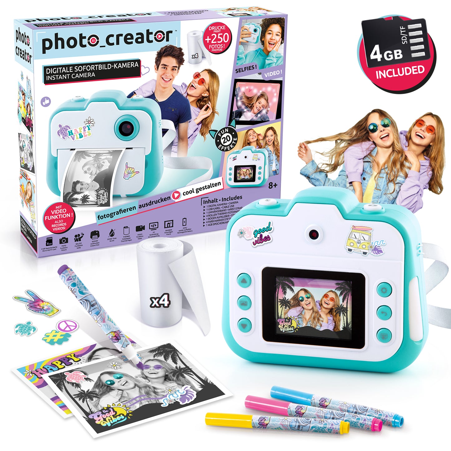Instant Digital Camera incl. SD Card