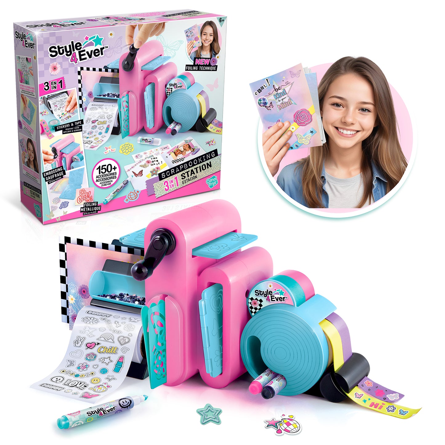 3 in 1 Scrapbooking Station & Scrapbooking Refill Kit Bundle