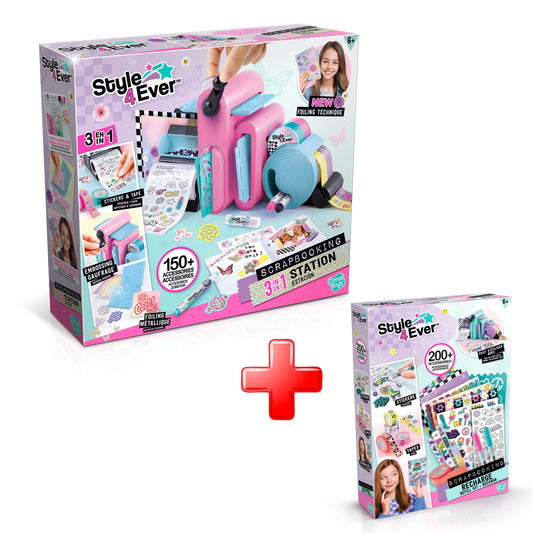 3 in 1 Scrapbooking Station & Scrapbooking Refill Kit Bundle