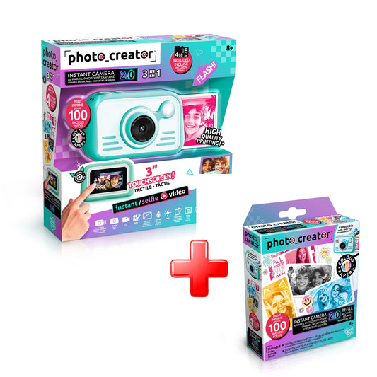 New Instant Camera & New Instant Camera Refill Kit Bundle
