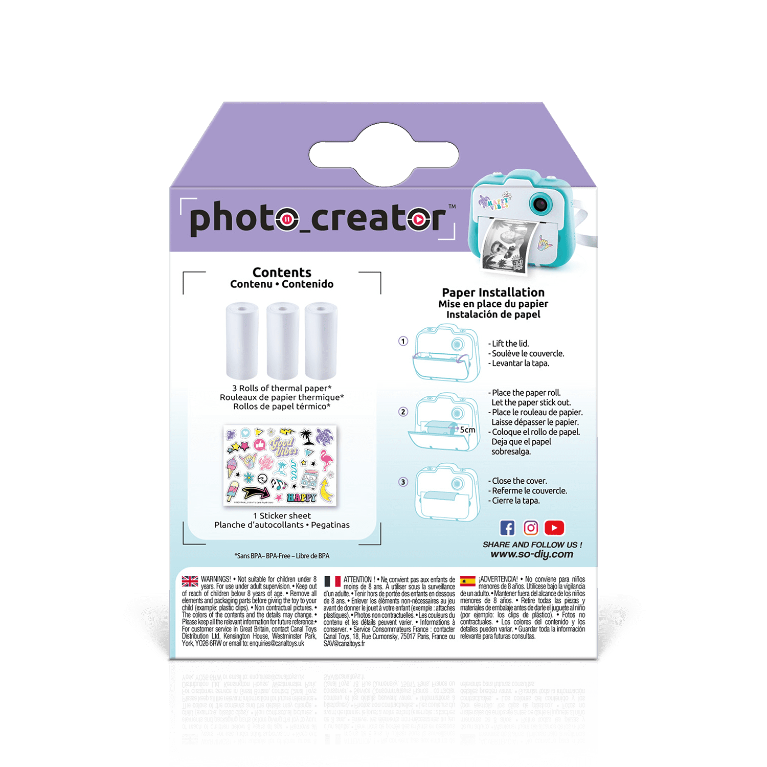 Recambios Instant Camera - Photo Creator - CLK002 - CanalToys