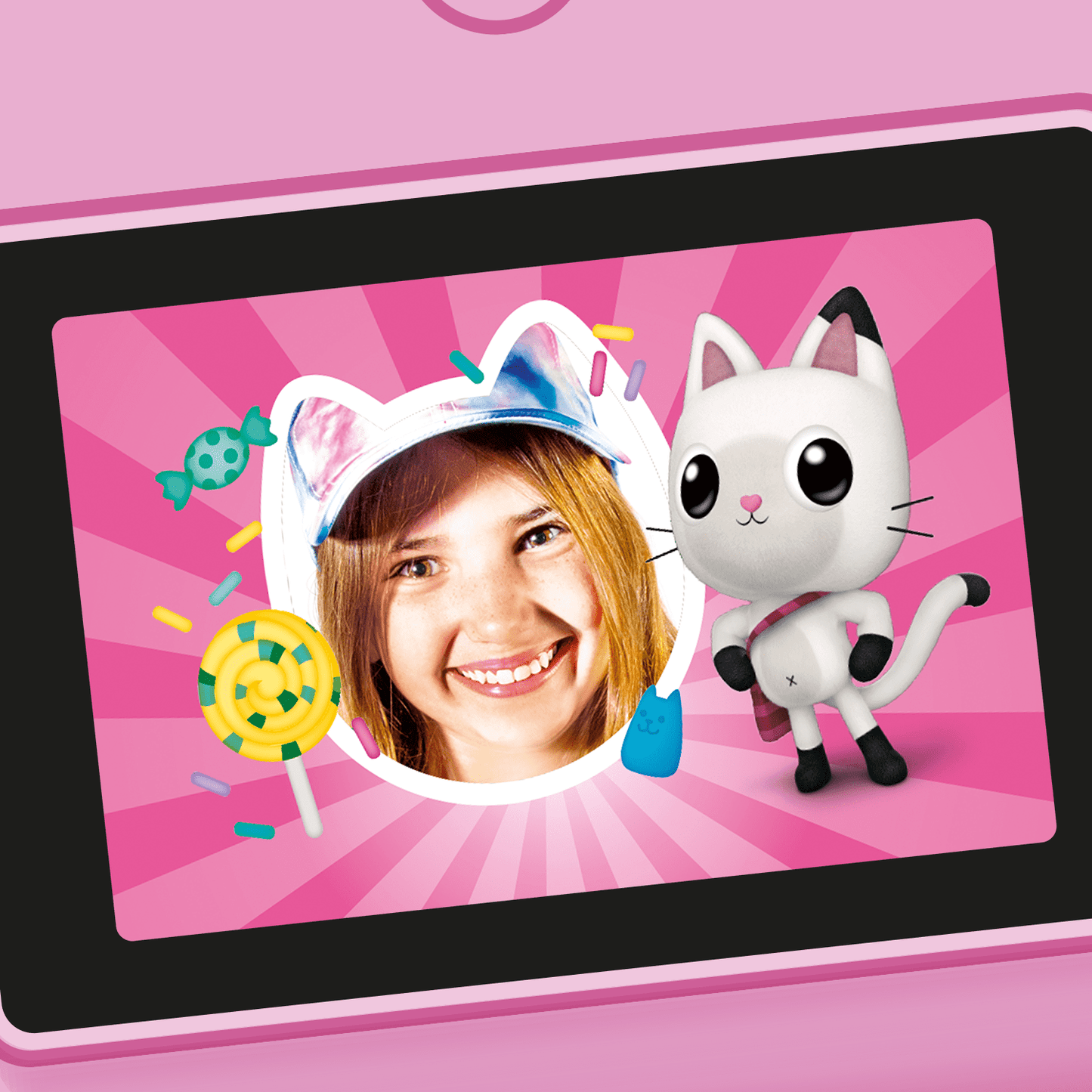 Gabby y La Casa Mágica - Mi primera Cámara de Fotos de Impresión Instantánea sin Tinta con 4 Rollos de Papel y 4 Rotuladores - My First Instant Camera Gabby's DollHouse - GABB 005 - CanalToys