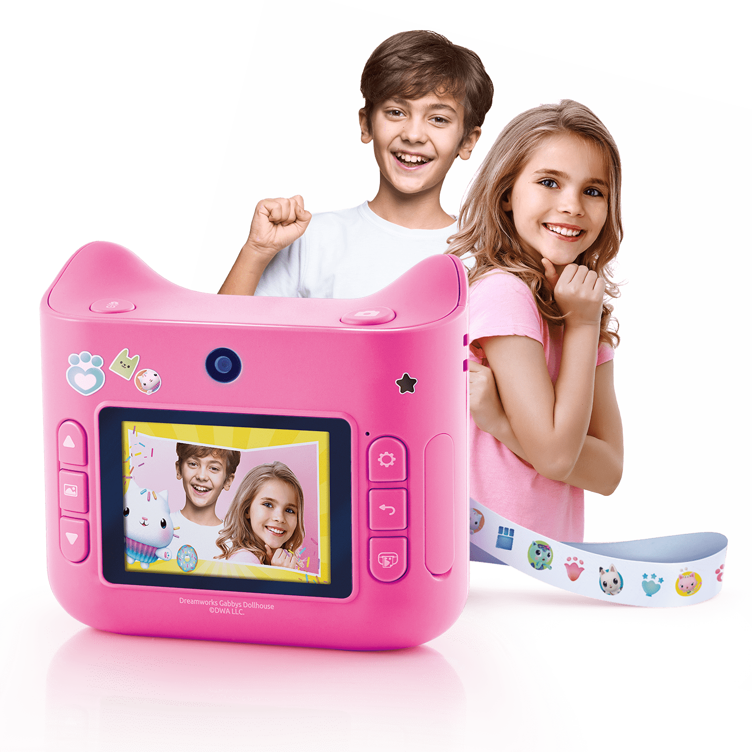 Gabby y La Casa Mágica - Mi primera Cámara de Fotos de Impresión Instantánea sin Tinta con 4 Rollos de Papel y 4 Rotuladores - My First Instant Camera Gabby's DollHouse - GABB 005 - CanalToys