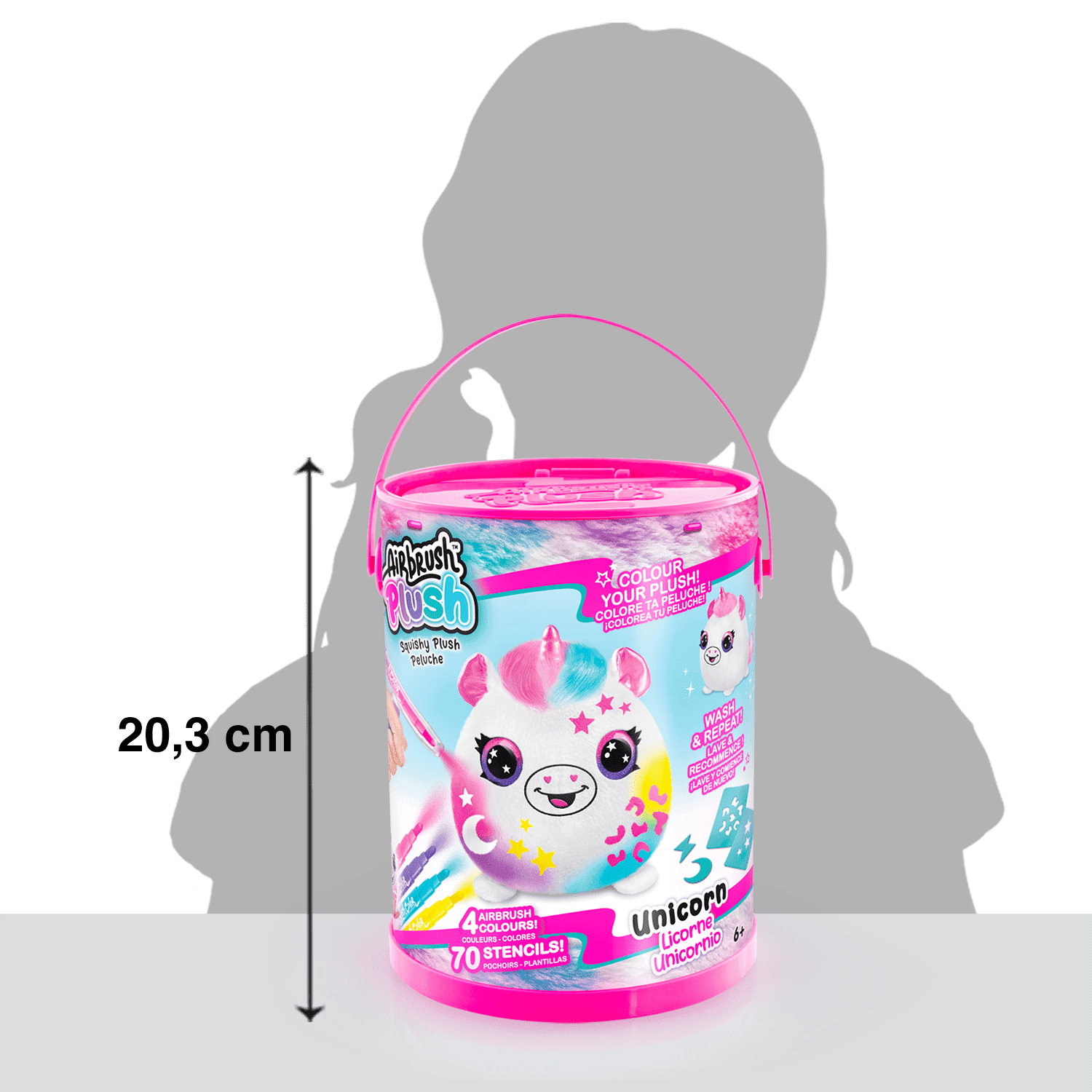 Cubo de Colorea tu Mascota - Colour your Plush Bucket - Airbrush Plush - Style 4 Ever - OFG266 - CanalToys