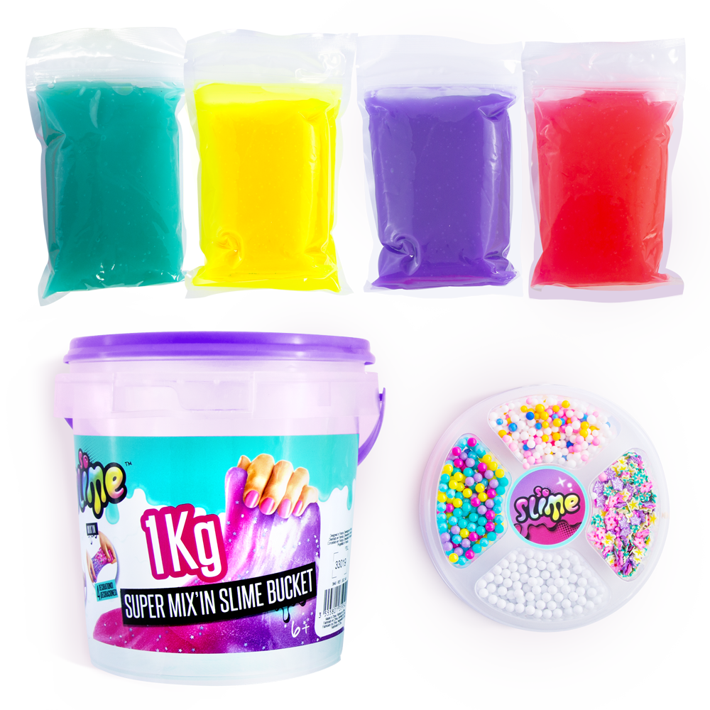 Súper cubo de Slime con Decoraciones - Slime Super Bucket with Decorations - Premade Slime - So Slime - SSC148 - CanalToys