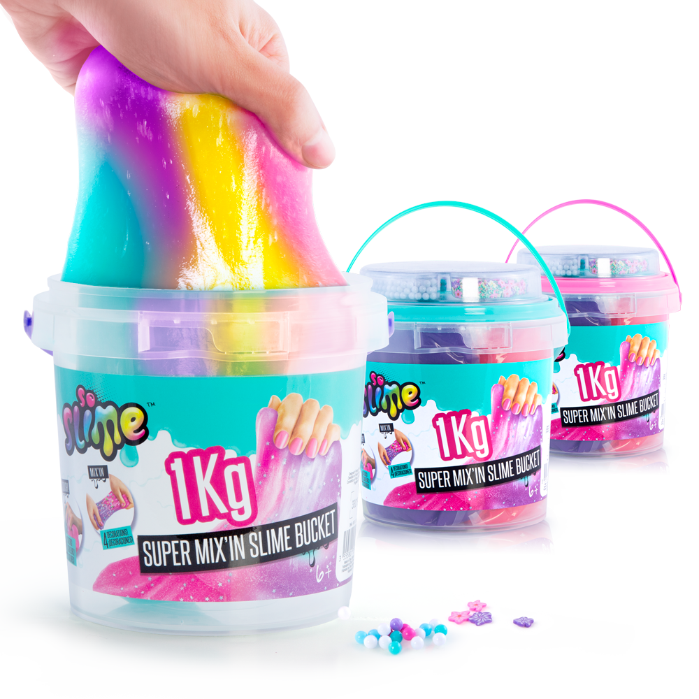 Súper cubo de Slime con Decoraciones - Slime Super Bucket with Decorations - Premade Slime - So Slime - SSC148 - CanalToys