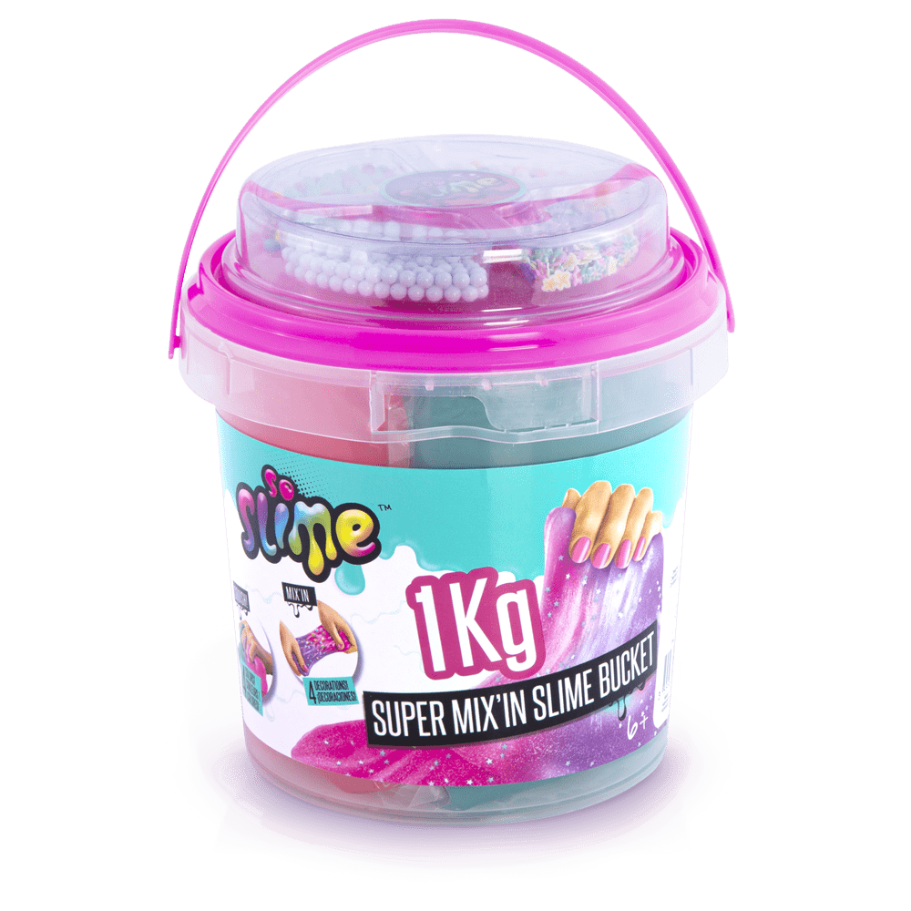 Súper cubo de Slime con Decoraciones - Slime Super Bucket with Decorations - Premade Slime - So Slime - SSC148 - CanalToys