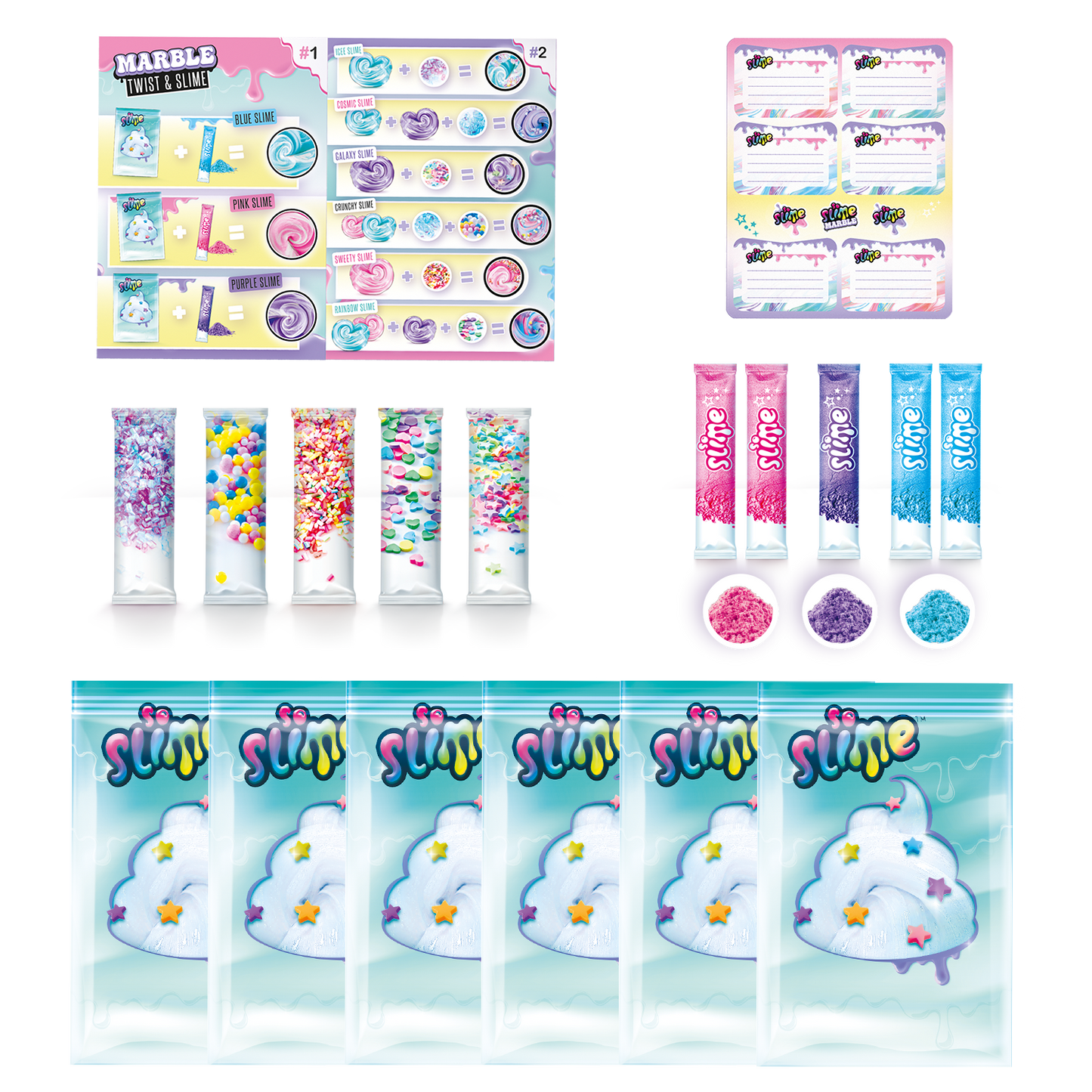 Set de Recambios Mixer Machine Twist & Slime (Batidora) - Twist & Slime Mixer Machine Refills - So Slime - SSC 239 - CanalToys