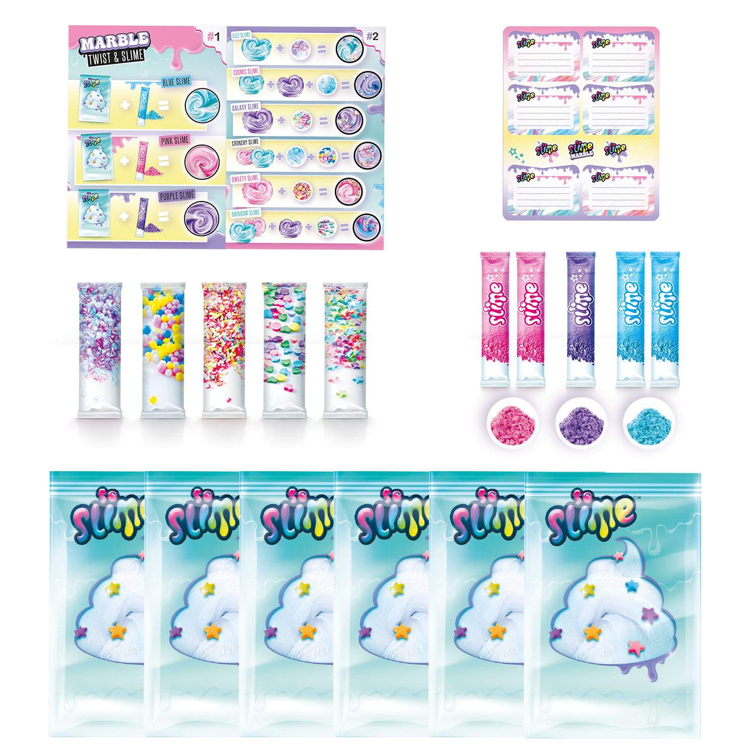 Set de Recambios Mixer Machine Twist & Slime (Batidora) - Twist & Slime Mixer Machine Refills - So Slime - SSC 239 - CanalToys