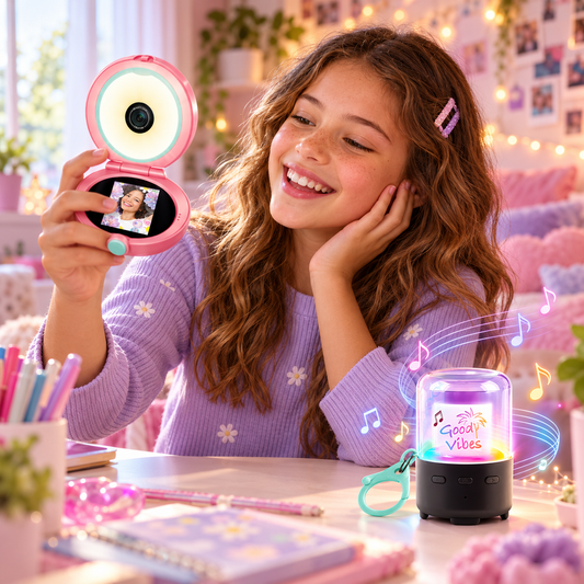 Beauty Cam + Mini Bluetooth Lautsprecher Bundle - Deine Bühne. Dein Style. Deine Show.