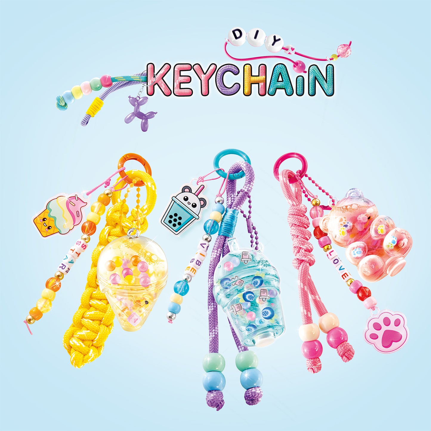 Keychain Aqua Charms