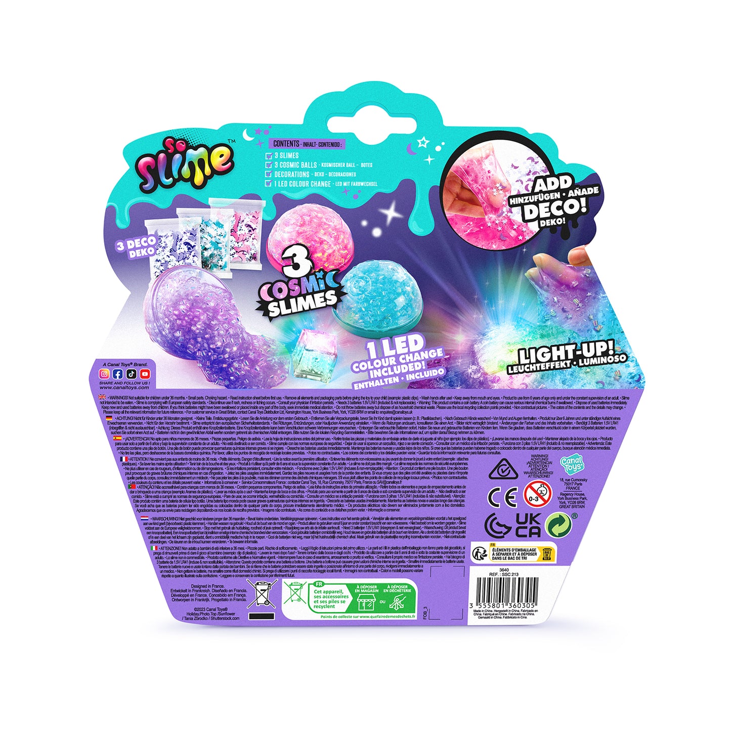 Light-up Cosmic Slime 3er-Kit