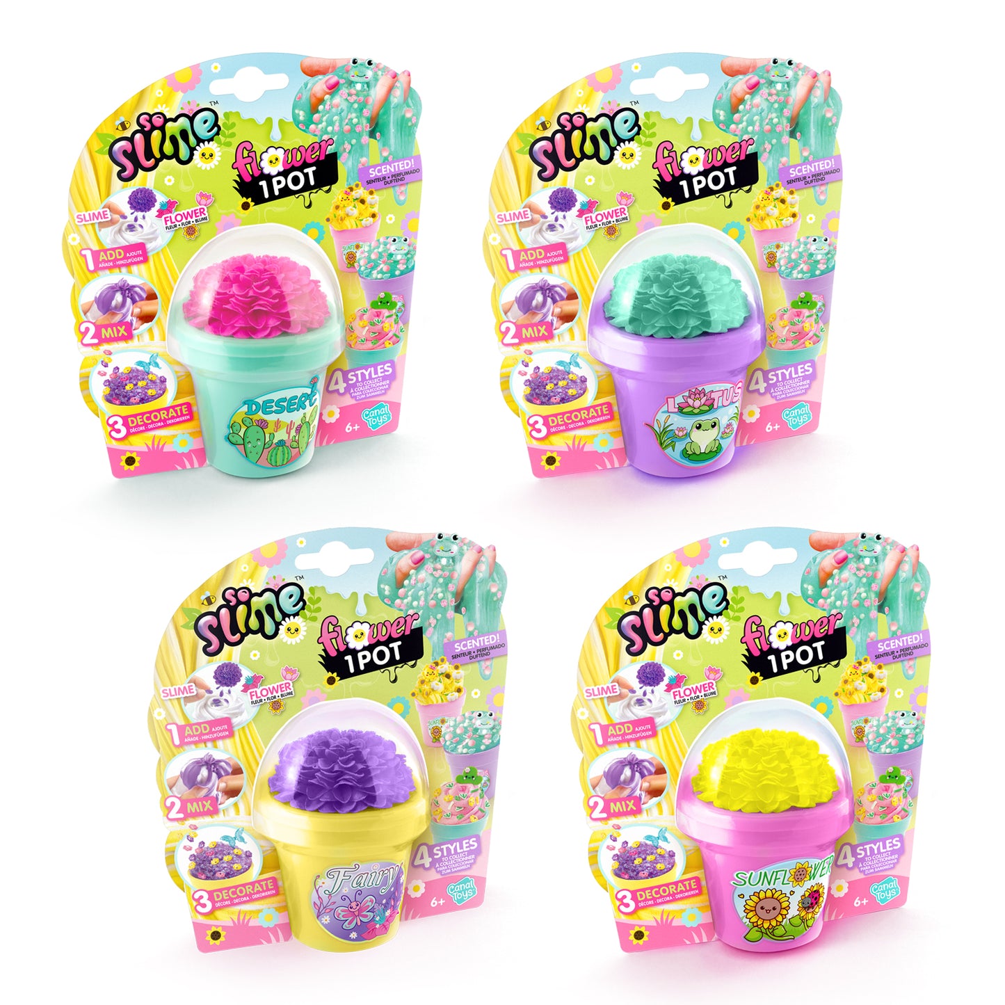 Flower Slime Mini Garden & Flower Slime 1-Pack bundle