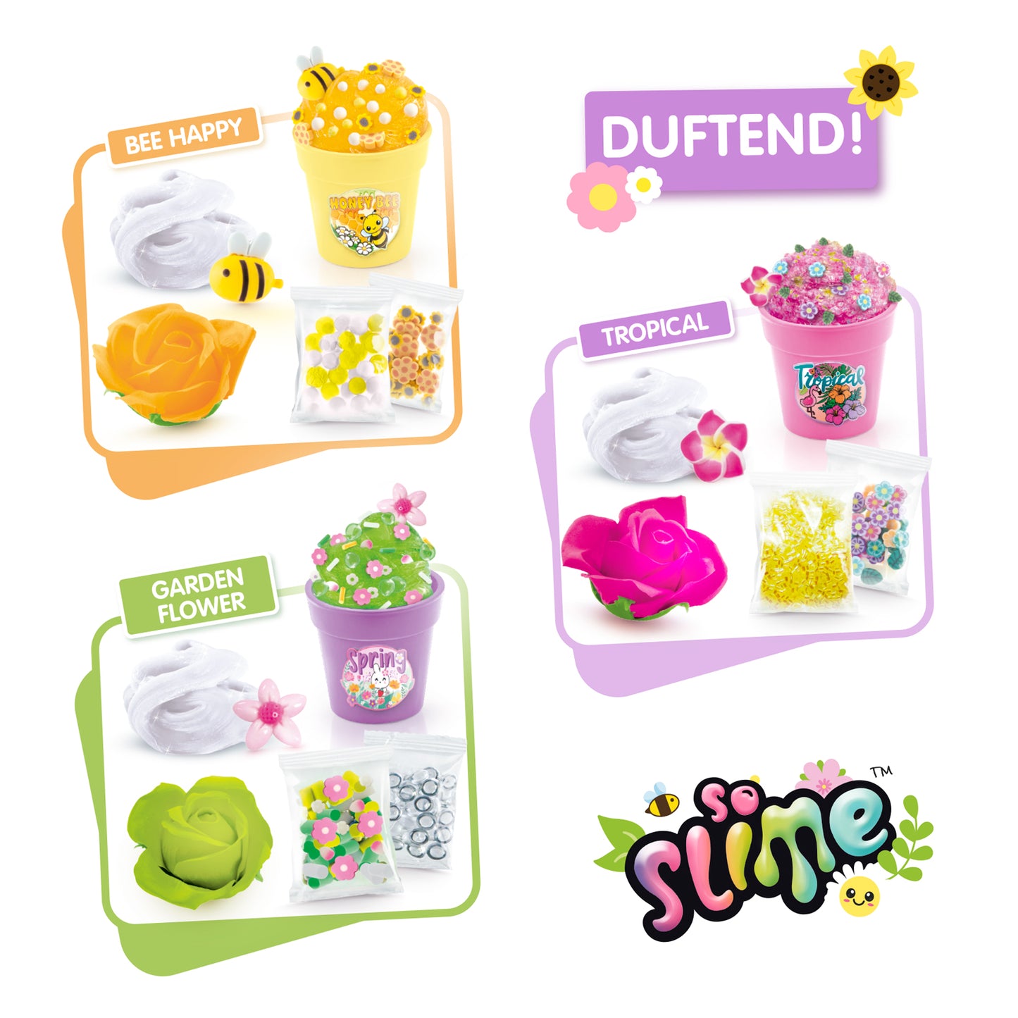 Flower Slime 3er-Pack