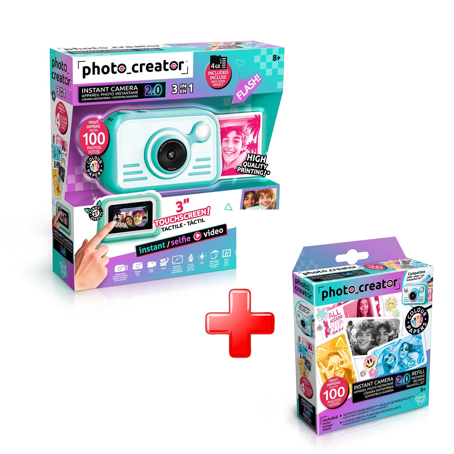 New Instant Camera & New Instant Camera Refill Kit Bundle