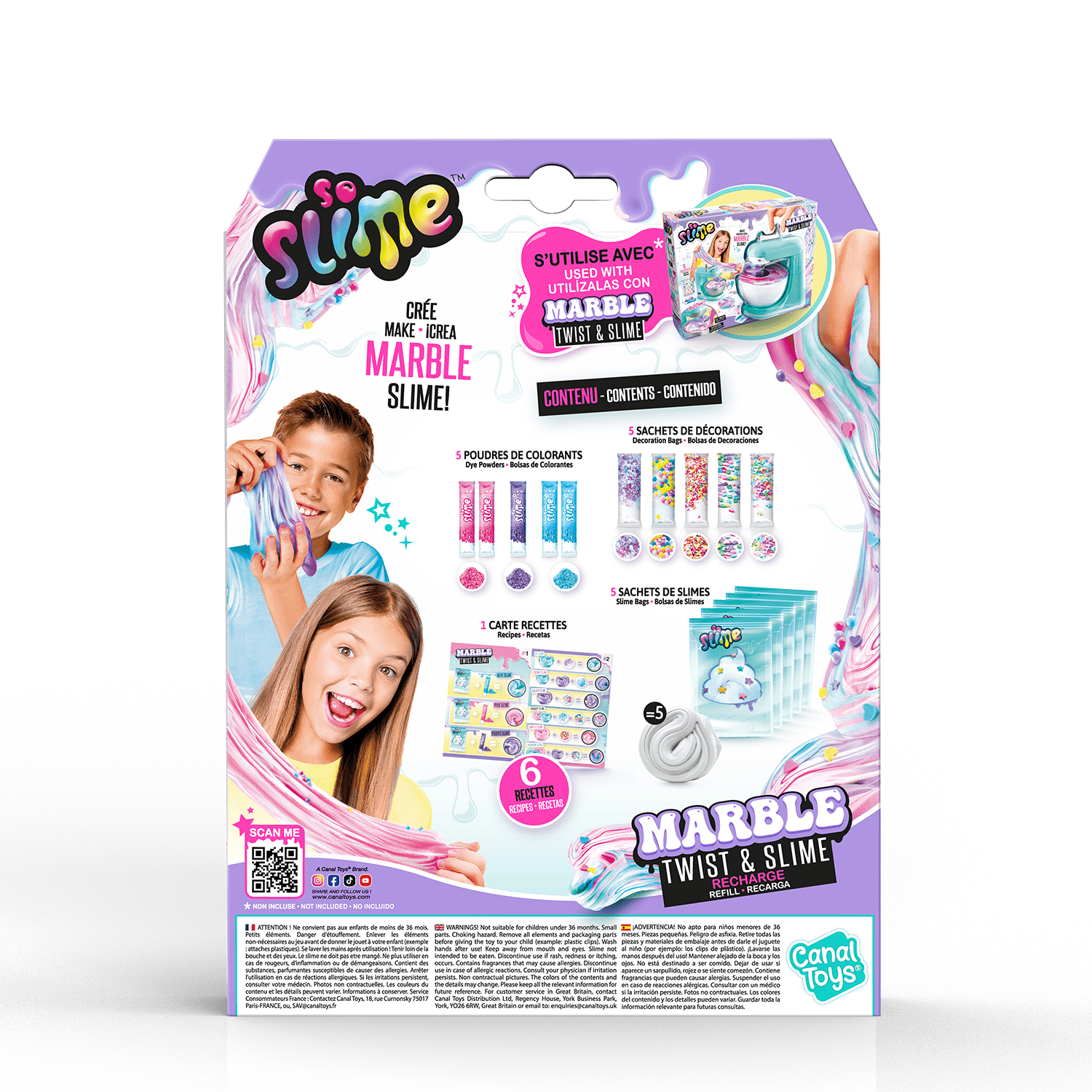 Set de Recambios Mixer Machine Twist & Slime (Batidora) - Twist & Slime Mixer Machine Refills - So Slime - SSC 239 - CanalToys